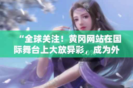 “全球關(guān)注！黃岡網(wǎng)站在國際舞臺上大放異彩，成為外國網(wǎng)友熱議焦點！”