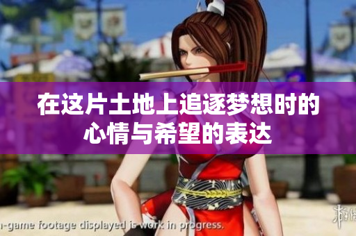 在這片土地上追逐夢(mèng)想時(shí)的心情與希望的表達(dá)