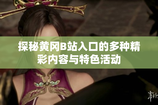 探秘黃岡B站入口的多種精彩內(nèi)容與特色活動